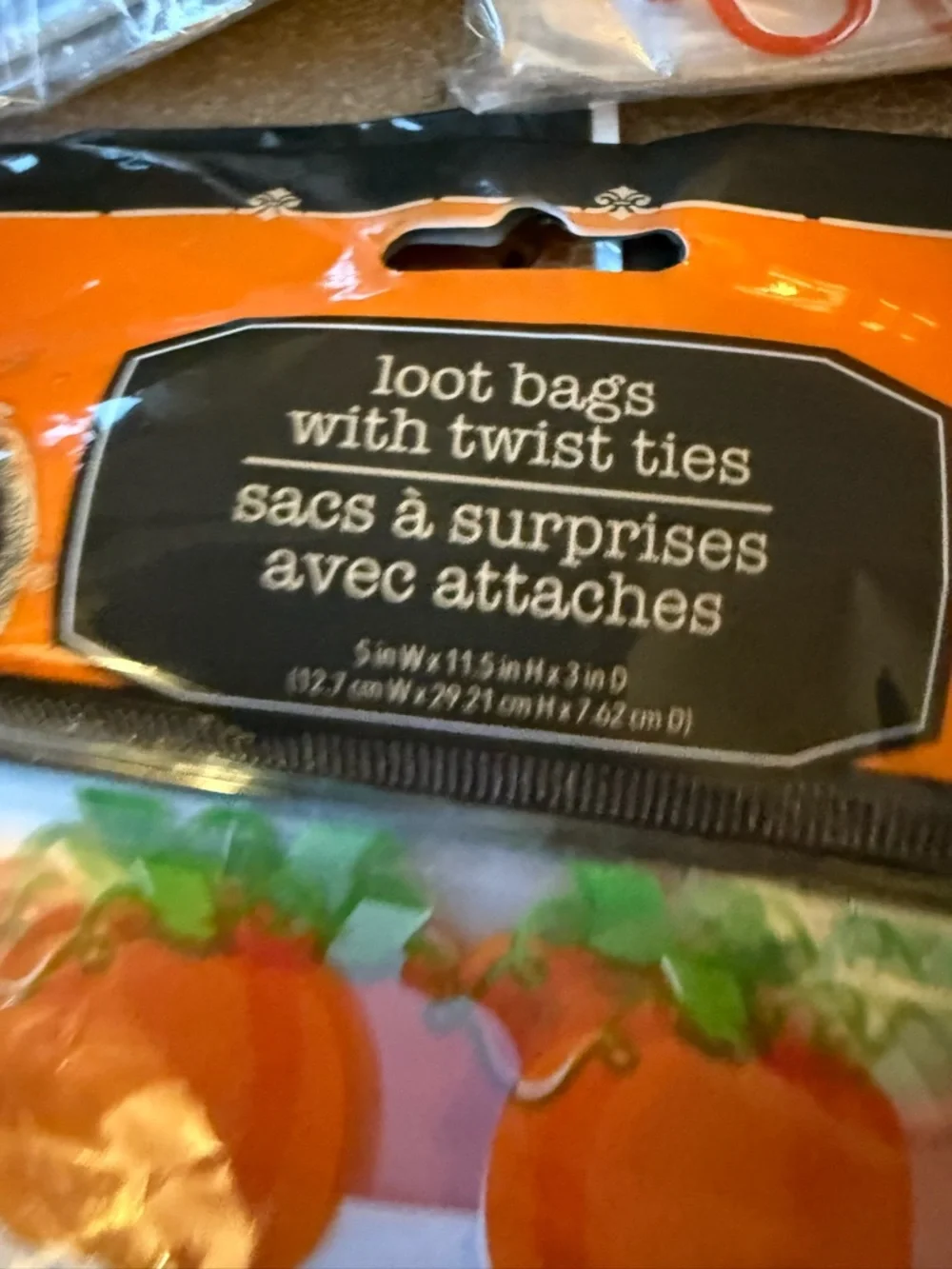Party Loot Bags assorted clear, Halloween, snowflakes, Christmas